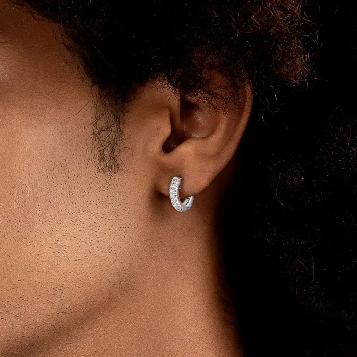 aporro Earrings Double Row Hoop Earring