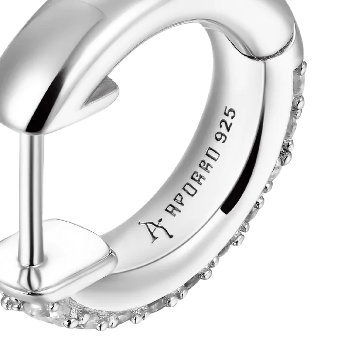 aporro Earrings Double Row Hoop Earring