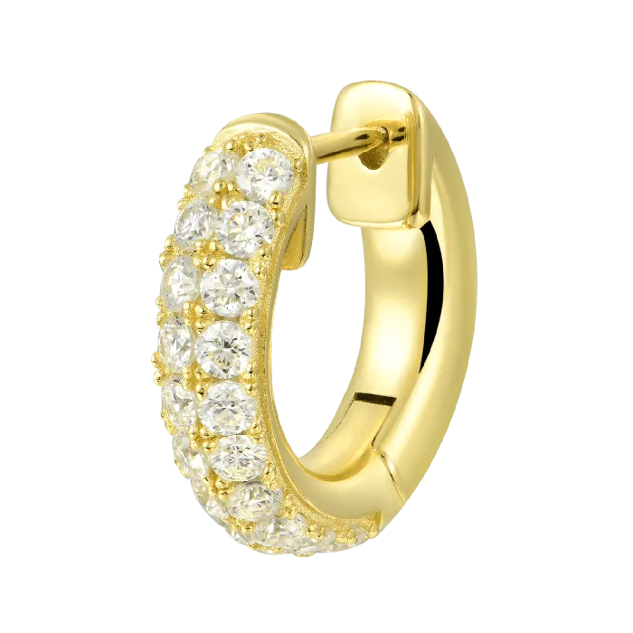 aporro Earrings Double Row Hoop Earring