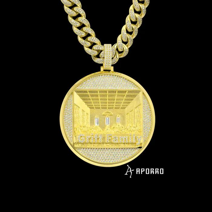 AporroPremium APORRO Premium Medallion Pendant Custom Design Deposit Necklaces