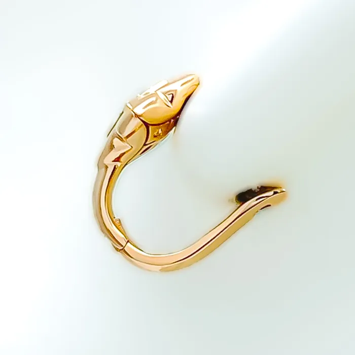 Attractive Modern 18K Rose Gold Diamond Bali Earrings Andaaz Jewelers Earrings