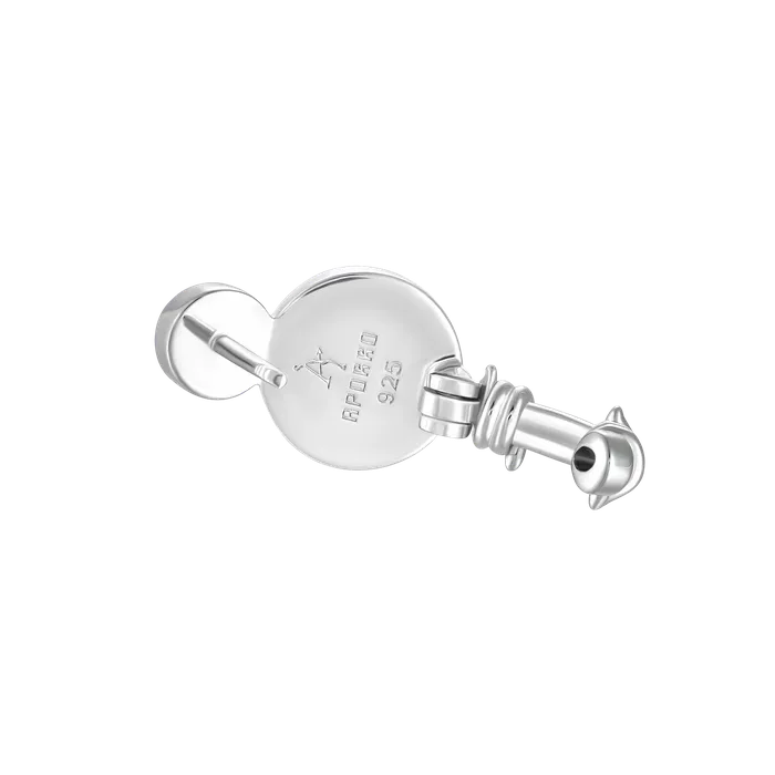 Barbed Wire Pearl Hoop Earring Single old Earrings