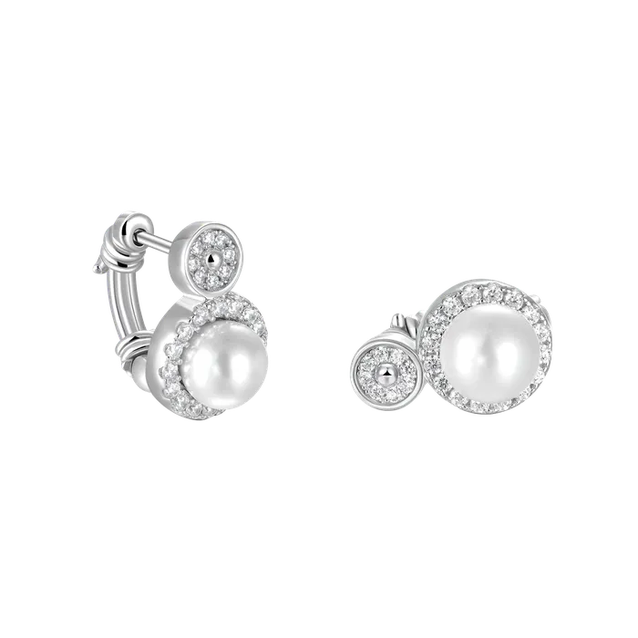 Barbed Wire Pearl Hoop Earring Single old Earrings