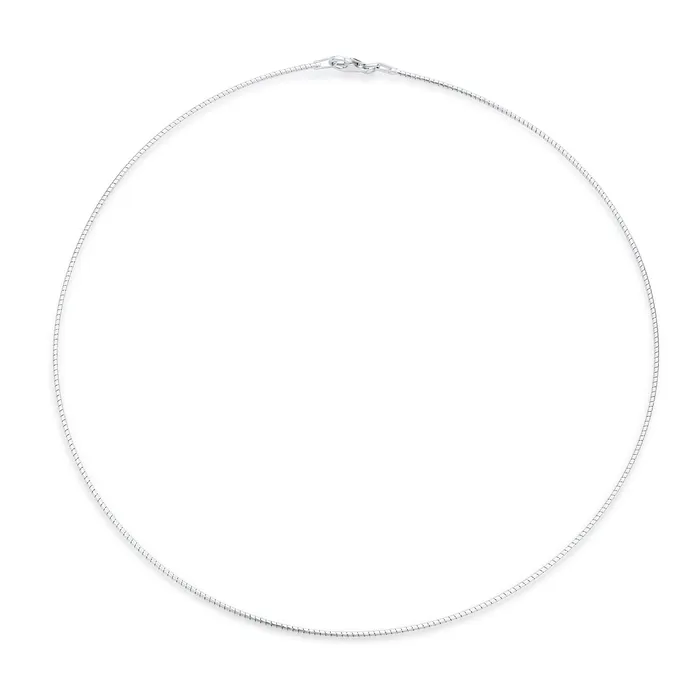 Basic Thin 1MM Omega Chain Choker Necklace 14K Gold Plated 1618 Inch BlingJewelry Wholesale Necklaces