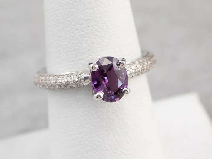BiColored Sapphire and Diamond Ring Market Square Jewelers Rings BiColored Sapphire and Diamond Ring Market Square Jewelers Rings