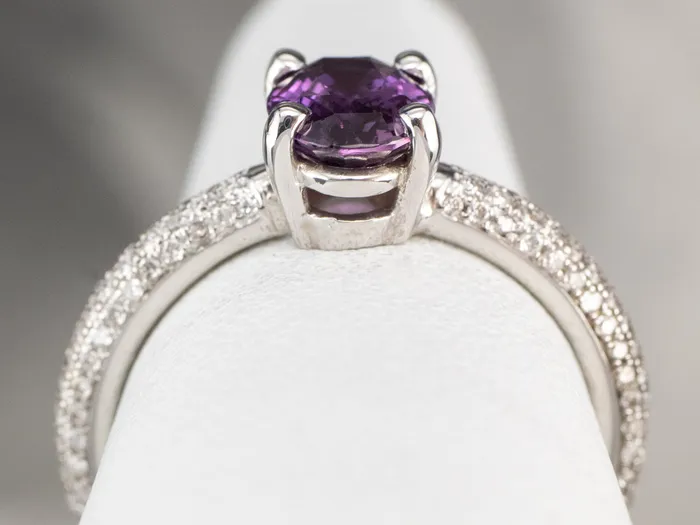 BiColored Sapphire and Diamond Ring Market Square Jewelers Rings BiColored Sapphire and Diamond Ring Market Square Jewelers Rings
