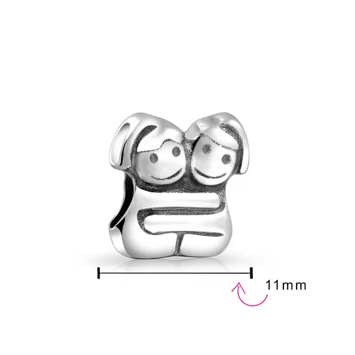 BlingJewelry Wholesale BFF Best Hugging Friends Forever Charm Bead Sterling Silver for Bracelet Bracelets BlingJewelry Wholesale BFF Best Hugging Friends Forever Charm Bead Sterling Silver for Bracelet Bracelets
