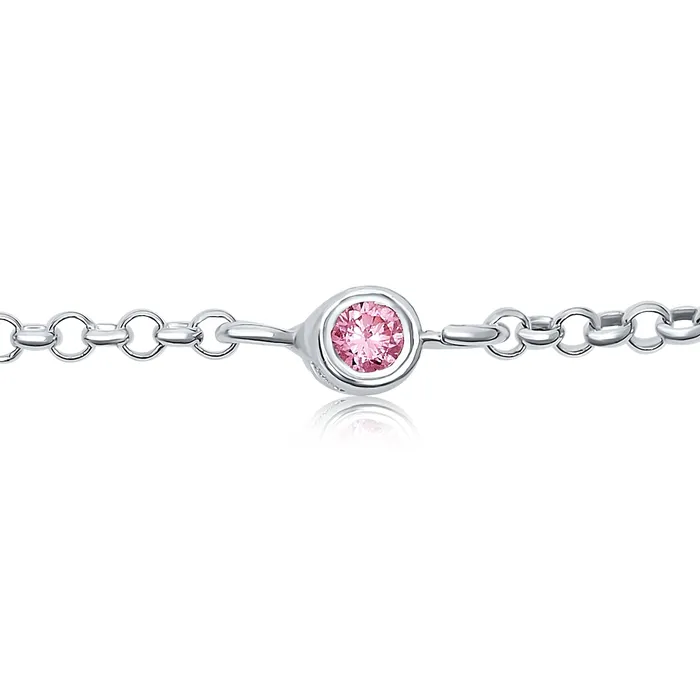 BlingJewelry Wholesale Bracelets Pink Bead Chain Anklet Ankle Bracelet Sterling Silver 910 Inch
