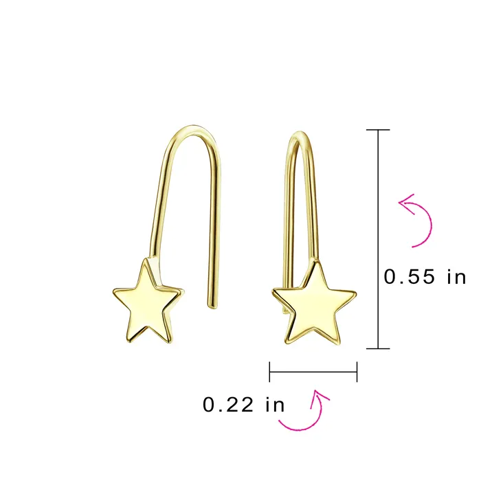 BlingJewelry Wholesale Earrings Dangle Gemstone Earrings with Alphabet Letter AZ in 14K Gold BlingJewelry Wholesale Earrings Dangle Gemstone Earrings with Alphabet Letter AZ in 14K Gold
