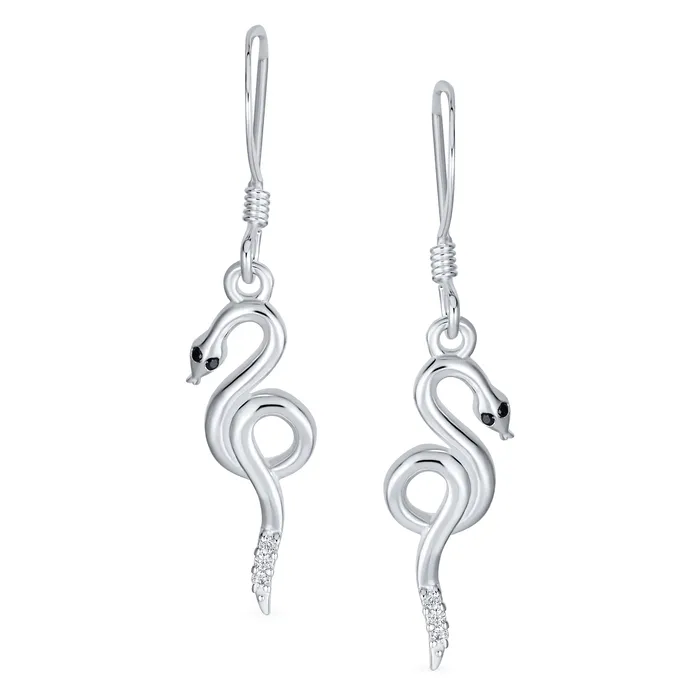 BlingJewelry Wholesale Earrings Egyptian Serpent Dangle Earrings Snake Design Sterling Silver BlingJewelry Wholesale Earrings Egyptian Serpent Dangle Earrings Snake Design Sterling Silver