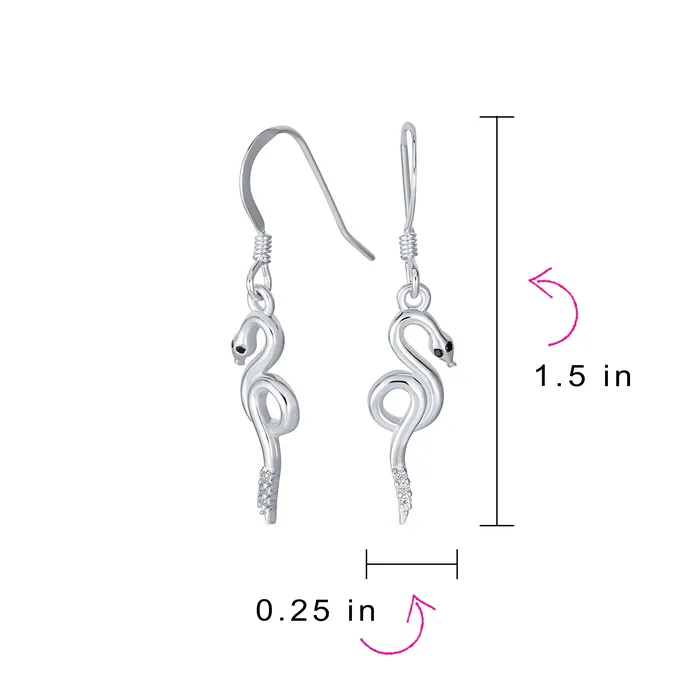 BlingJewelry Wholesale Earrings Egyptian Serpent Dangle Earrings Snake Design Sterling Silver BlingJewelry Wholesale Earrings Egyptian Serpent Dangle Earrings Snake Design Sterling Silver