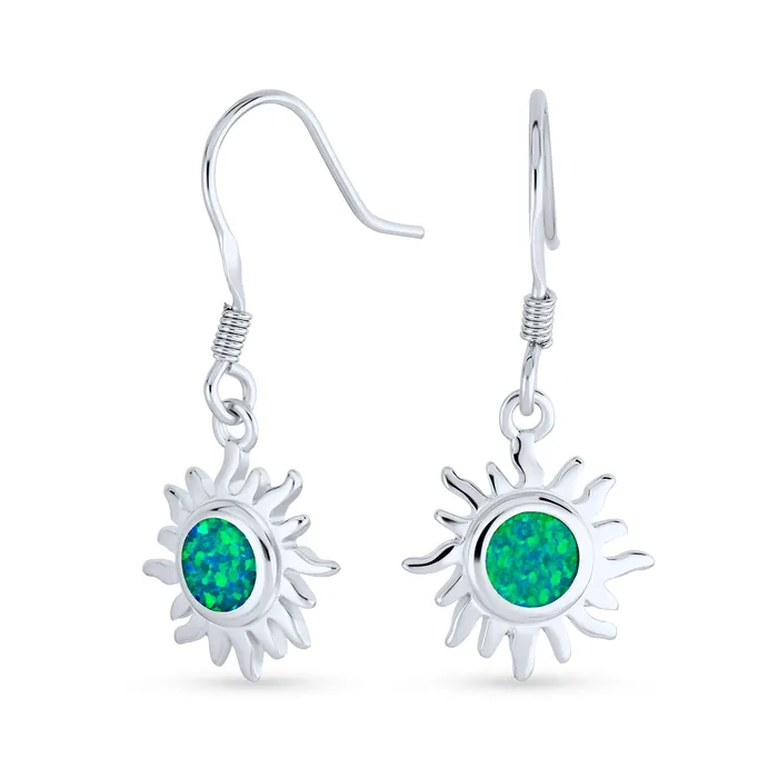 BlingJewelry Wholesale Earrings Irradiance GreenOrange Opal Sunburst Dangle Gemstone Earrings Sterling Silver BlingJewelry Wholesale Earrings Irradiance GreenOrange Opal Sunburst Dangle Gemstone Earrings Sterling Silver
