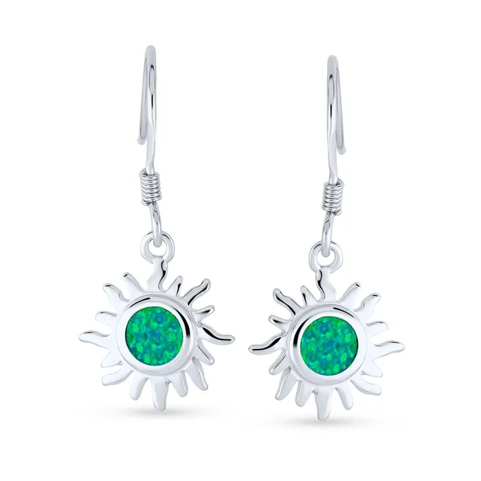 BlingJewelry Wholesale Earrings Irradiance GreenOrange Opal Sunburst Dangle Gemstone Earrings Sterling Silver BlingJewelry Wholesale Earrings Irradiance GreenOrange Opal Sunburst Dangle Gemstone Earrings Sterling Silver