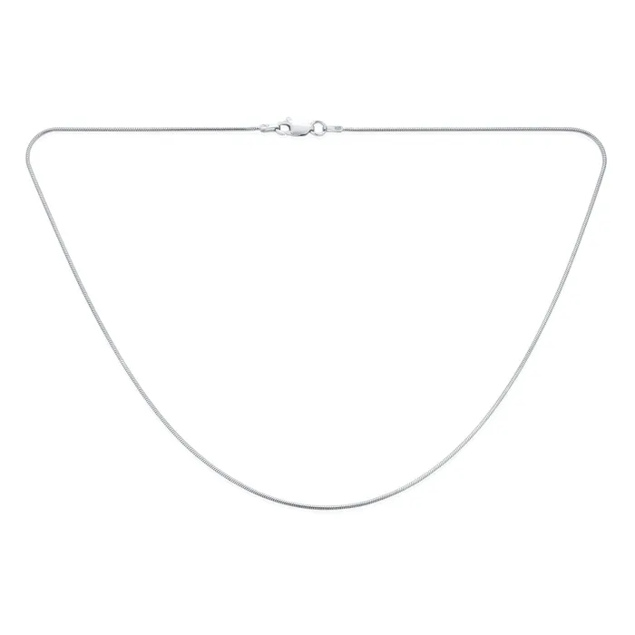 BlingJewelry Wholesale Necklaces 15MM Sterling Silver Snake Chain Necklace for Men Made in Italy