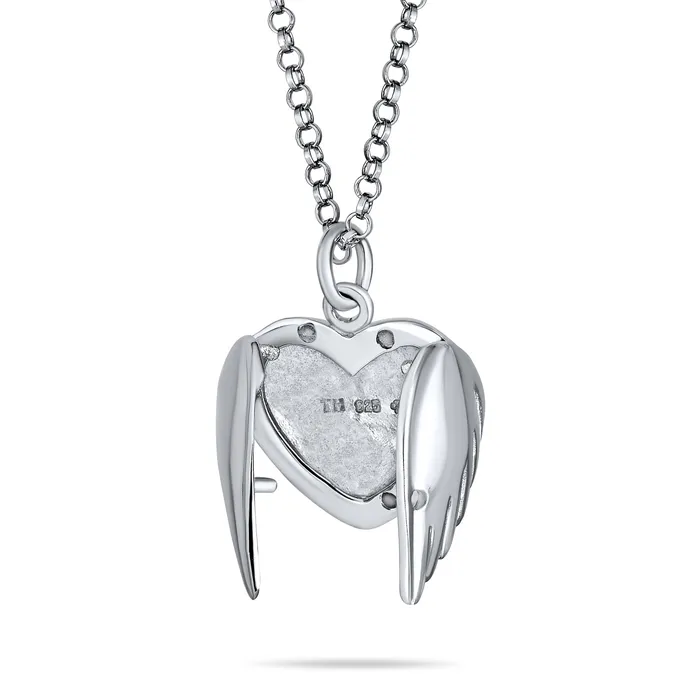 BlingJewelry Wholesale Necklaces Guardian Angel Wing Heart Keepsake Locket Necklace for Teens Holds Photos Silver BlingJewelry Wholesale Necklaces Guardian Angel Wing Heart Keepsake Locket Necklace for Teens Holds Photos Silver
