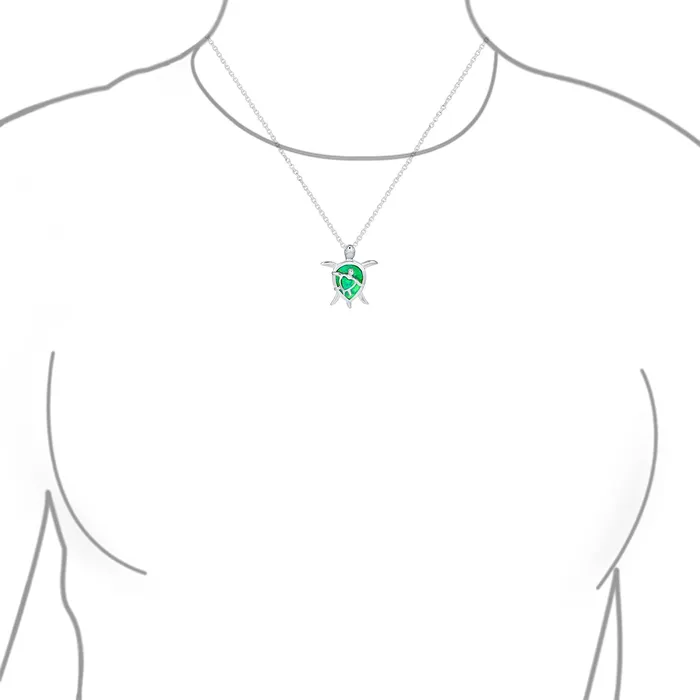 BlingJewelry Wholesale Necklaces Nautical Opal Inlay Green Heart Sea Turtle Pendant Necklace in Sterling Silver BlingJewelry Wholesale Necklaces Nautical Opal Inlay Green Heart Sea Turtle Pendant Necklace in Sterling Silver