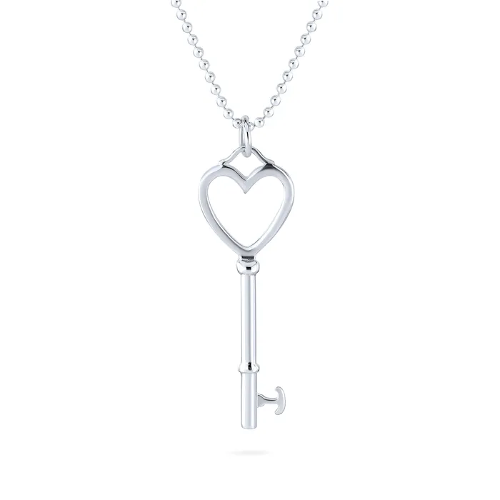 BlingJewelry Wholesale Necklaces Romantic Key to Your Heart Pendant Necklace in 14K Gold Plated Silver BlingJewelry Wholesale Necklaces Romantic Key to Your Heart Pendant Necklace in 14K Gold Plated Silver