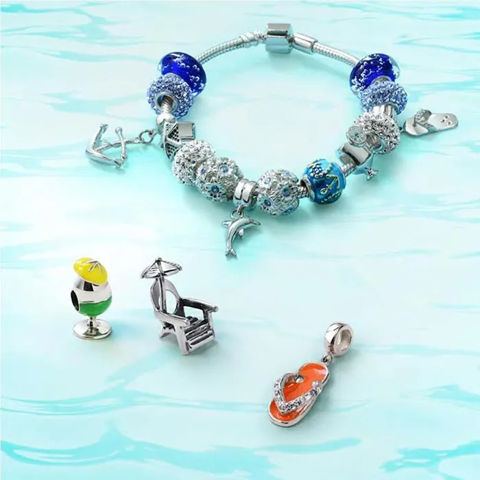 BlingJewelry Wholesale Rings Tropical Beach Flip Flop Sandal Charm Bead with CZ Accent in Sterling Silver BlingJewelry Wholesale Rings Tropical Beach Flip Flop Sandal Charm Bead with CZ Accent in Sterling Silver