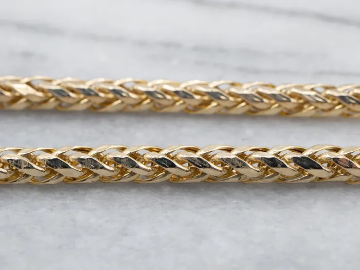 Bold Yellow Gold Wheat Chain Market Square Jewelers PreStyled Sets
