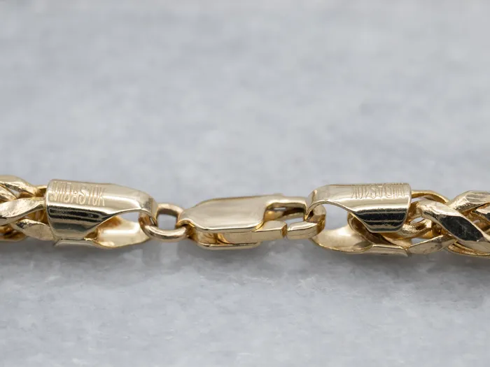 Bold Yellow Gold Wheat Chain Market Square Jewelers PreStyled Sets Bold Yellow Gold Wheat Chain Market Square Jewelers PreStyled Sets
