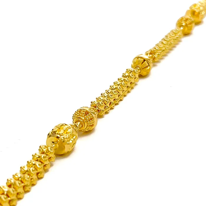 Bracelets Andaaz Jewelers Refined Glamorous 22k Gold Beaded Bracelet