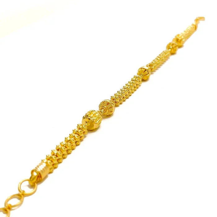 Bracelets Andaaz Jewelers Refined Glamorous 22k Gold Beaded Bracelet