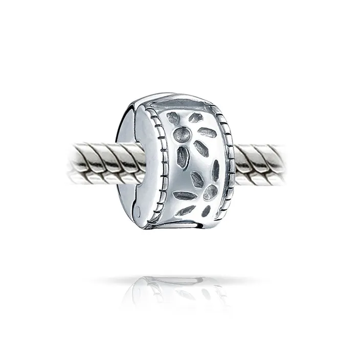 Bracelets BlingJewelry Wholesale Floral Daisy Clasp Spacer Charm Sterling Silver for European Bracelet Bracelets BlingJewelry Wholesale Floral Daisy Clasp Spacer Charm Sterling Silver for European Bracelet