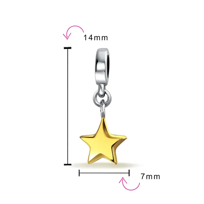 Bracelets BlingJewelry Wholesale Holiday USA Patriotic Star Dangle Charm Bead 14K Gold Plated Sterling Silver Fits Bracelet Bracelets BlingJewelry Wholesale Holiday USA Patriotic Star Dangle Charm Bead 14K Gold Plated Sterling Silver Fits Bracelet