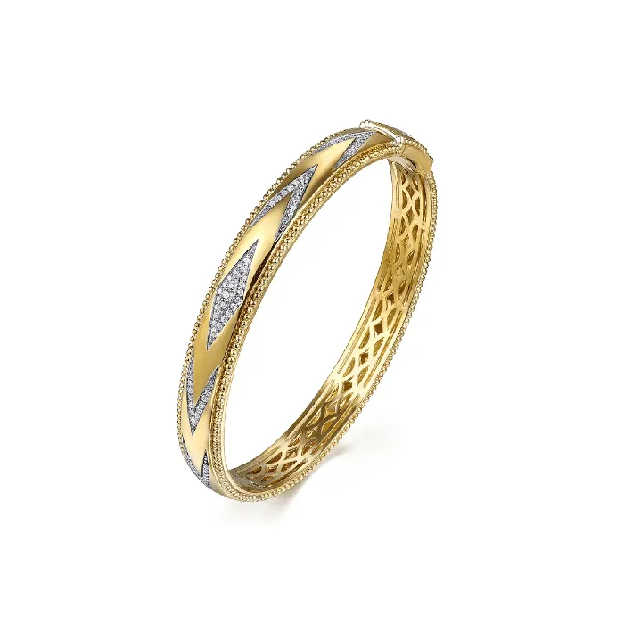 Bracelets Gabriel Co Gabriel Co Bujukan Diamond Chevron Pattern Bangle Bracelet Bracelets Gabriel Co Gabriel Co Bujukan Diamond Chevron Pattern Bangle Bracelet