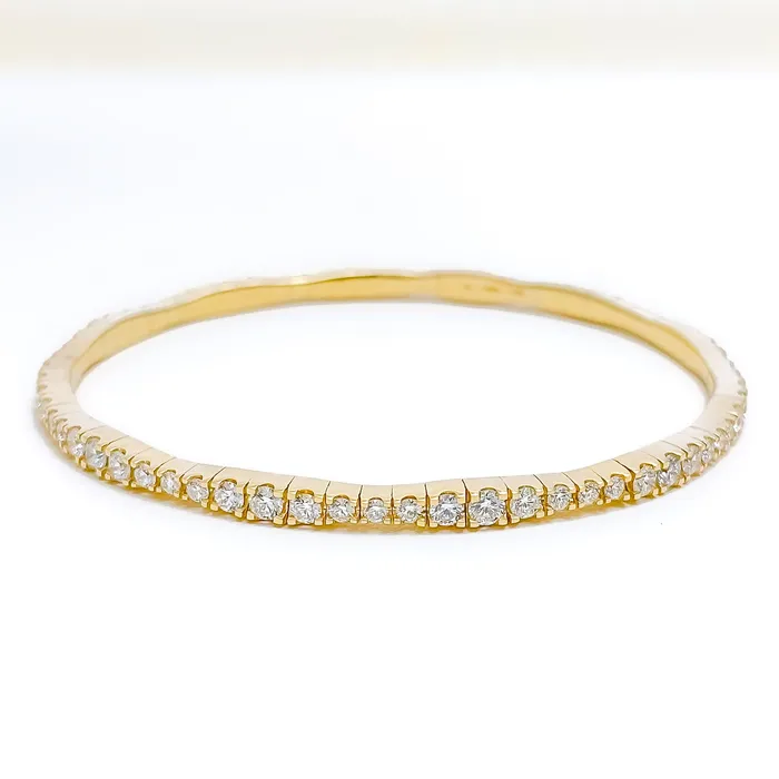 Bracelets Magnificent Wave Diamond 18k Gold Bangle Bracelet Andaaz Jewelers
