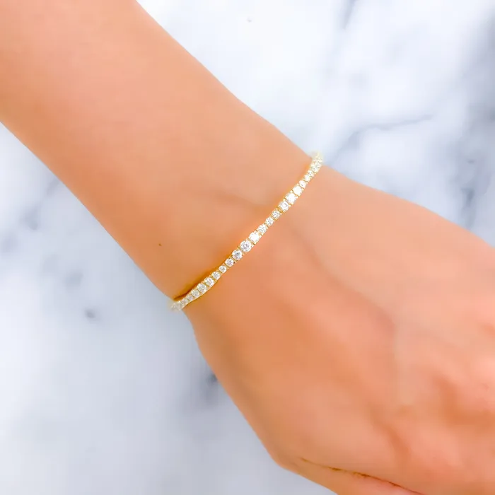 Bracelets Magnificent Wave Diamond 18k Gold Bangle Bracelet Andaaz Jewelers