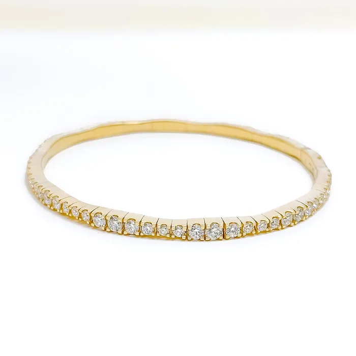 Bracelets Magnificent Wave Diamond 18k Gold Bangle Bracelet Andaaz Jewelers