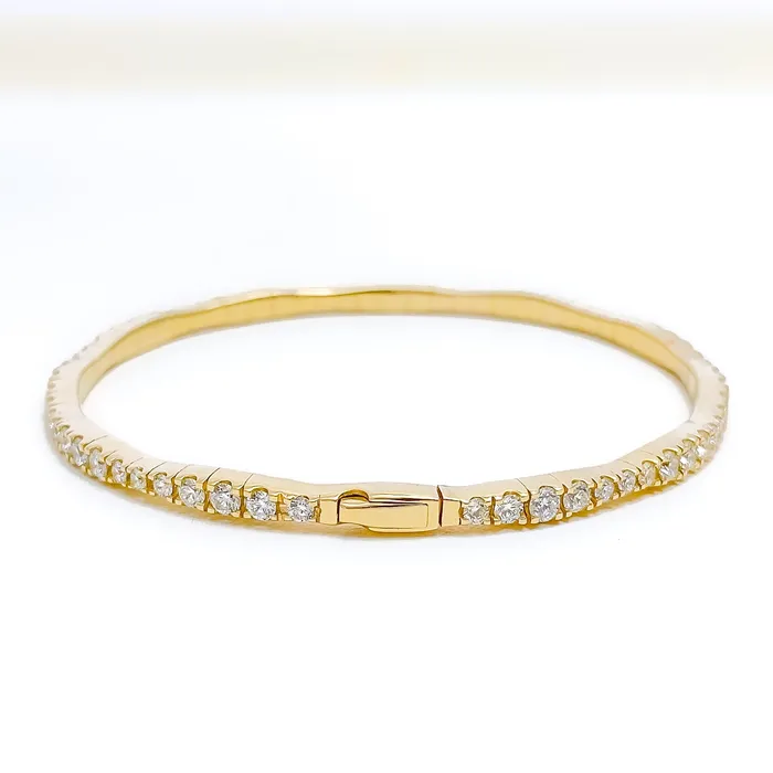 Bracelets Magnificent Wave Diamond 18k Gold Bangle Bracelet Andaaz Jewelers