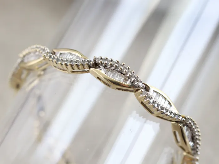 Bracelets Market Square Jewelers Marquise Shape Diamond Link Bracelet