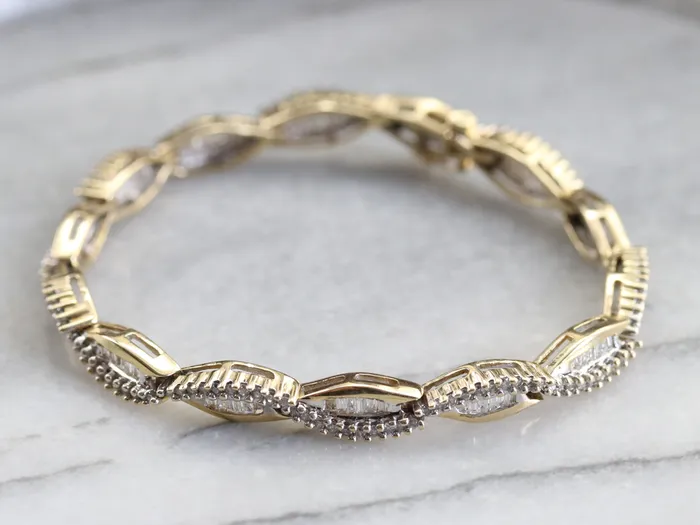 Bracelets Market Square Jewelers Marquise Shape Diamond Link Bracelet Bracelets Market Square Jewelers Marquise Shape Diamond Link Bracelet