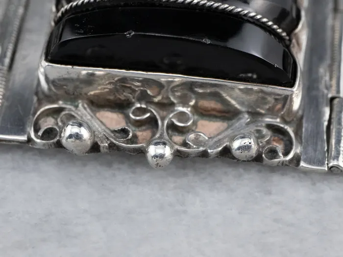 Bracelets Market Square Jewelers Taxco Mexican Sterling Silver Black Onyx Bracelet Bracelets Market Square Jewelers Taxco Mexican Sterling Silver Black Onyx Bracelet