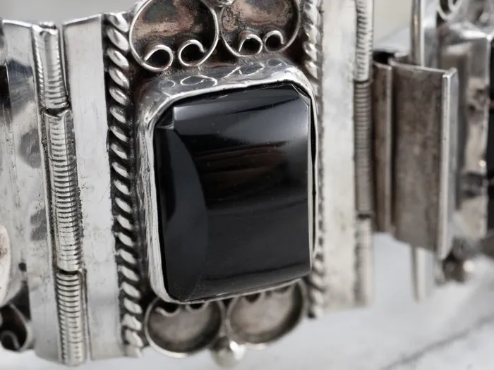 Bracelets Market Square Jewelers Taxco Mexican Sterling Silver Black Onyx Bracelet Bracelets Market Square Jewelers Taxco Mexican Sterling Silver Black Onyx Bracelet