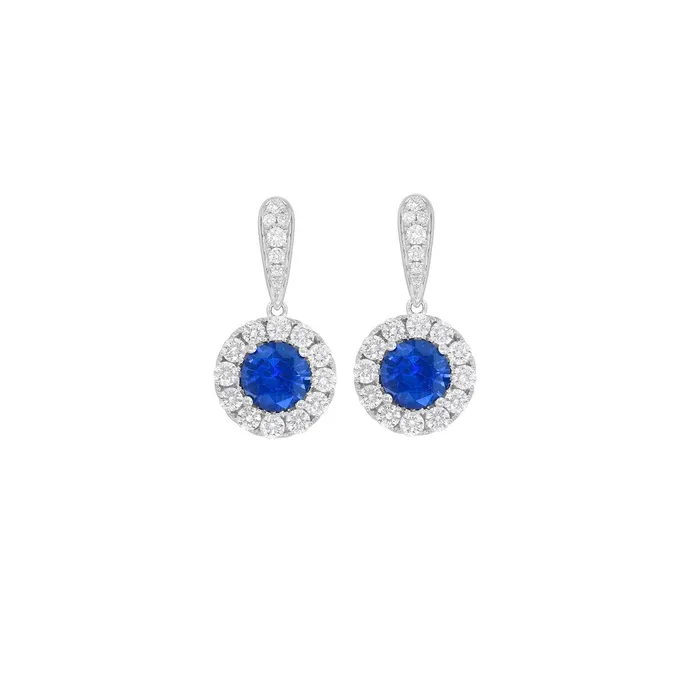 CH Collection Earrings Sapphire Diamond Earrings