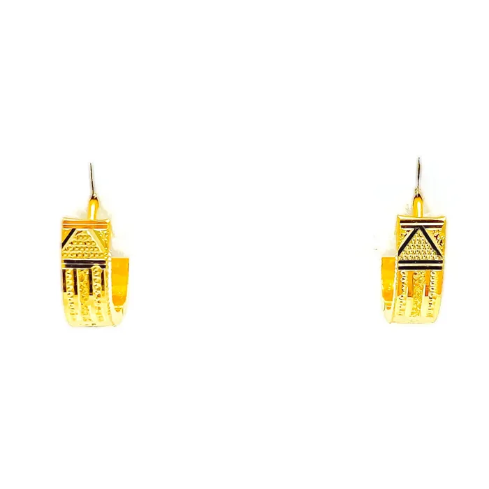 Chic Lightweight 22k Gold Earrings Andaaz Jewelers Earrings