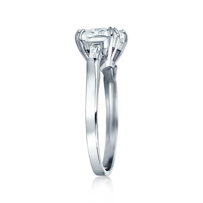 Classic 35CT Canary Yellow CZ Asscher Cut Engagement Ring with Baguette Band Silver BlingJewelry Wholesale Rings Classic 35CT Canary Yellow CZ Asscher Cut Engagement Ring with Baguette Band Silver BlingJewelry Wholesale Rings