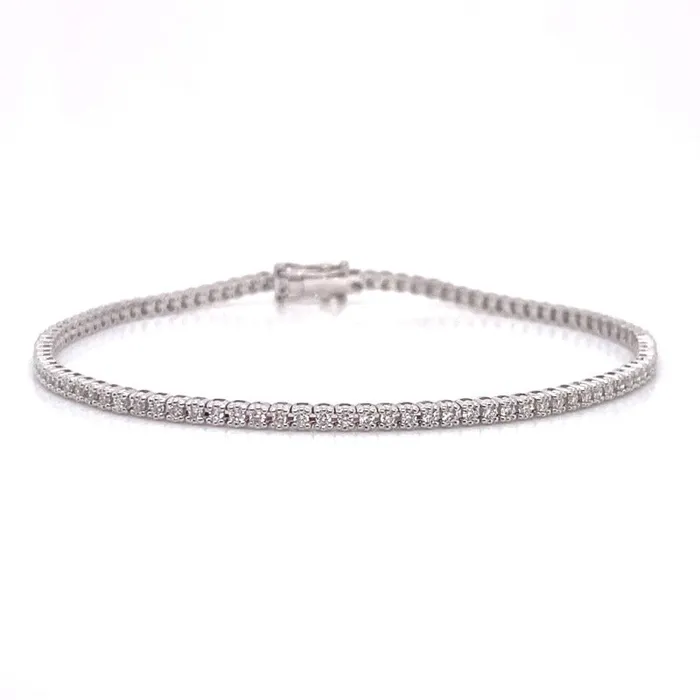 Classic Creations Bracelets 18kt White Gold 094ct Diamond Tennis Bracelet