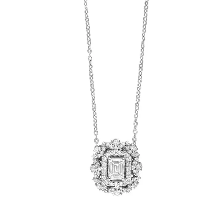 Classic Creations Necklaces 18kt Diamond Frame Necklace