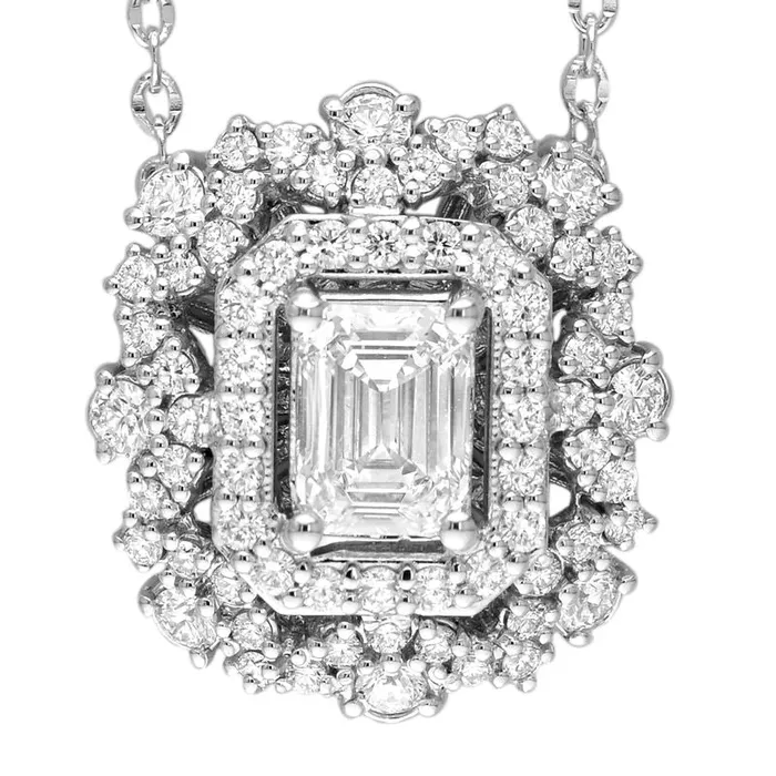 Classic Creations Necklaces 18kt Diamond Frame Necklace