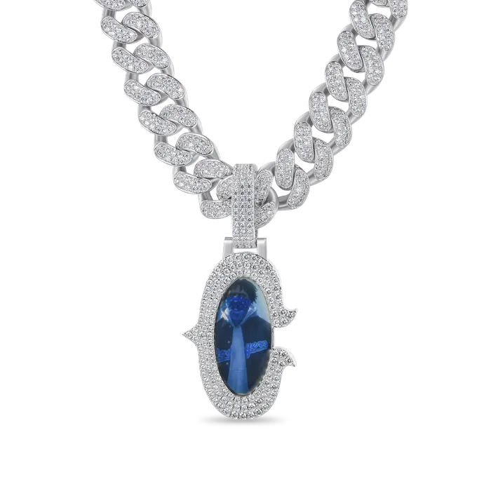 Custom Bosox Letter Photo Pendant Aporro Brand Necklaces