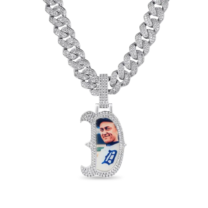 Custom Bosox Letter Photo Pendant Aporro Brand Necklaces