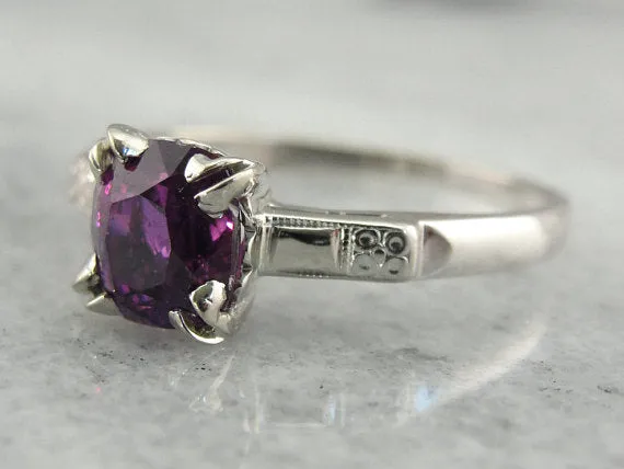 Deep True Pink Sapphire White Gold Engagement Ring Market Square Jewelers Rings Deep True Pink Sapphire White Gold Engagement Ring Market Square Jewelers Rings