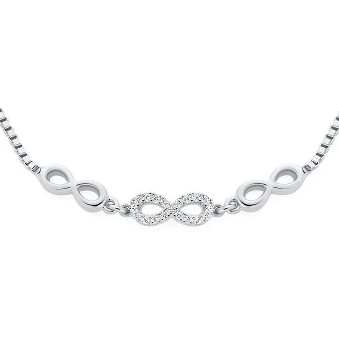Delicate Chain Link Bracelet Love Knot Trio Infinity Bolo 14K Gold Plated Silver BlingJewelry Wholesale Bracelets