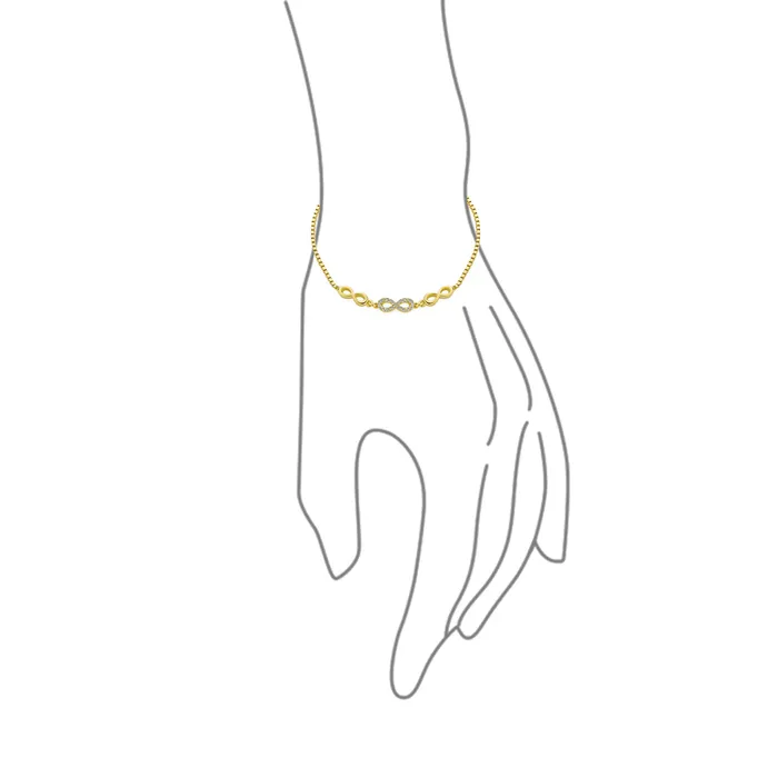 Delicate Chain Link Bracelet Love Knot Trio Infinity Bolo 14K Gold Plated Silver BlingJewelry Wholesale Bracelets