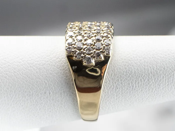 Diamond Gold Wide Statement Band Market Square Jewelers Rings Diamond Gold Wide Statement Band Market Square Jewelers Rings