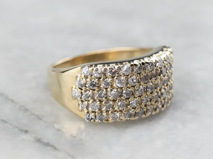 Diamond Gold Wide Statement Band Market Square Jewelers Rings Diamond Gold Wide Statement Band Market Square Jewelers Rings
